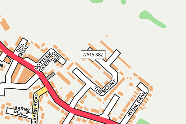 WA15 8SZ map - OS OpenMap – Local (Ordnance Survey)
