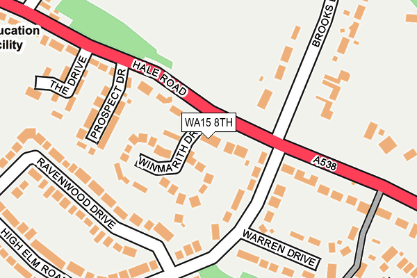 WA15 8TH map - OS OpenMap – Local (Ordnance Survey)