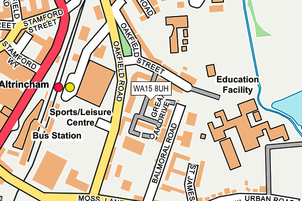 WA15 8UH map - OS OpenMap – Local (Ordnance Survey)