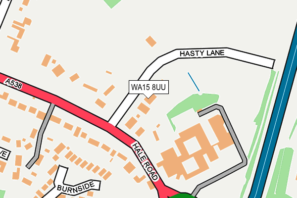 WA15 8UU map - OS OpenMap – Local (Ordnance Survey)