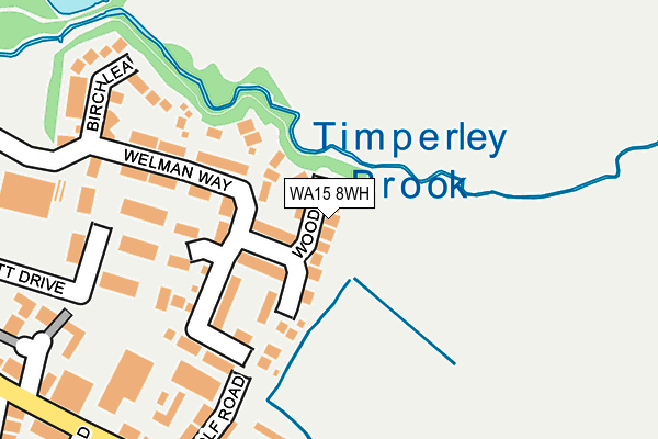WA15 8WH map - OS OpenMap – Local (Ordnance Survey)