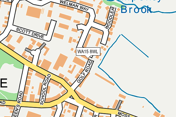 WA15 8WL map - OS OpenMap – Local (Ordnance Survey)