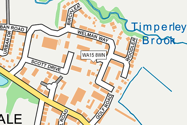 WA15 8WN map - OS OpenMap – Local (Ordnance Survey)