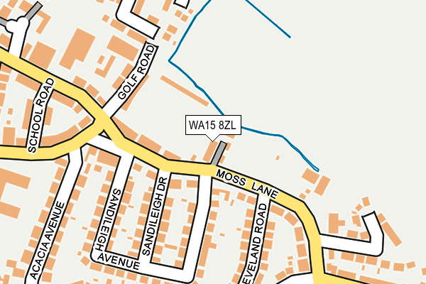 WA15 8ZL map - OS OpenMap – Local (Ordnance Survey)