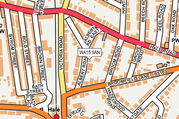 WA15 9AN map - OS OpenMap – Local (Ordnance Survey)