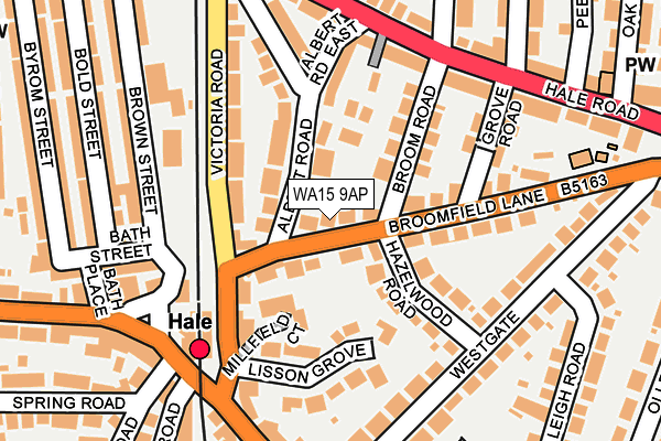 WA15 9AP map - OS OpenMap – Local (Ordnance Survey)
