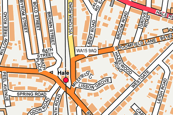 WA15 9AQ map - OS OpenMap – Local (Ordnance Survey)