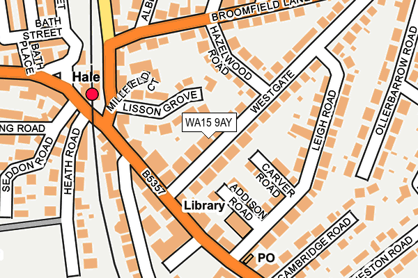 WA15 9AY map - OS OpenMap – Local (Ordnance Survey)