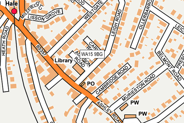 WA15 9BG map - OS OpenMap – Local (Ordnance Survey)