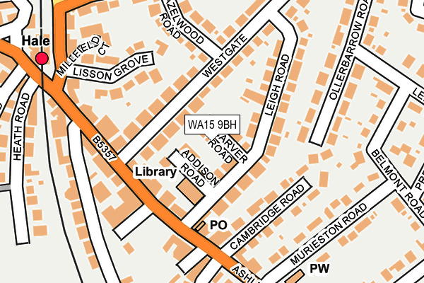 WA15 9BH map - OS OpenMap – Local (Ordnance Survey)