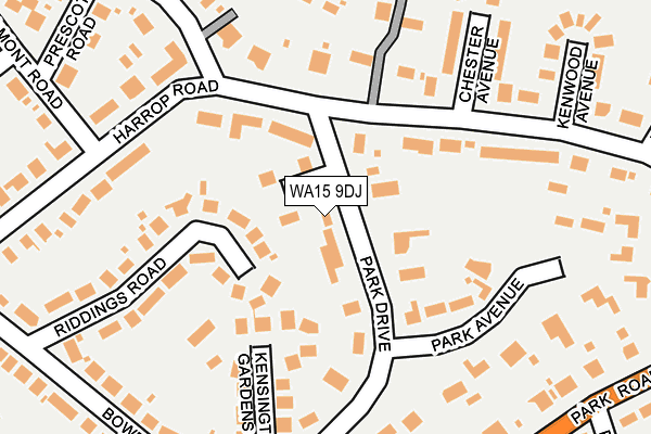 WA15 9DJ map - OS OpenMap – Local (Ordnance Survey)