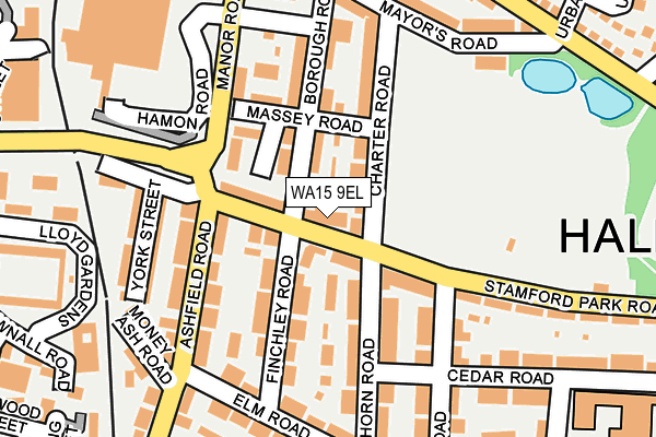 WA15 9EL map - OS OpenMap – Local (Ordnance Survey)