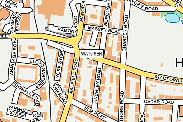 WA15 9EN map - OS OpenMap – Local (Ordnance Survey)