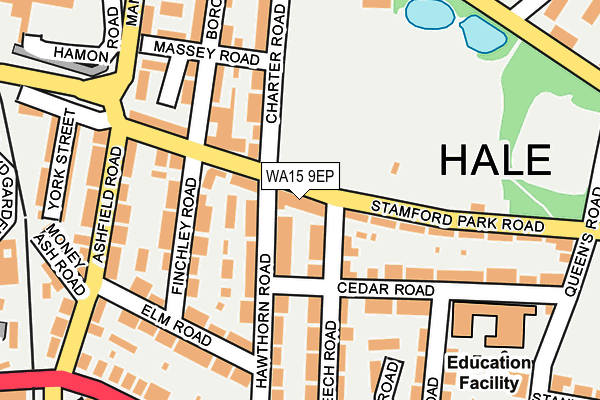 WA15 9EP map - OS OpenMap – Local (Ordnance Survey)