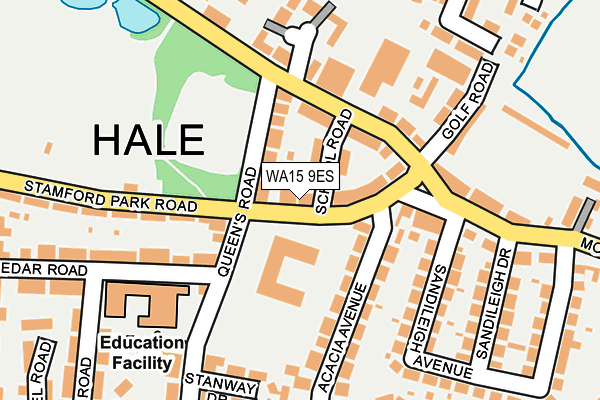 WA15 9ES map - OS OpenMap – Local (Ordnance Survey)