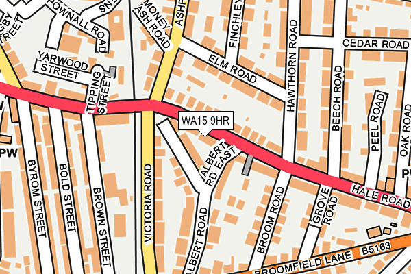 WA15 9HR map - OS OpenMap – Local (Ordnance Survey)