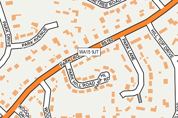 WA15 9JT map - OS OpenMap – Local (Ordnance Survey)