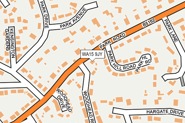 WA15 9JY map - OS OpenMap – Local (Ordnance Survey)