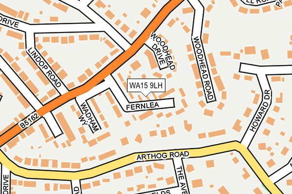 WA15 9LH map - OS OpenMap – Local (Ordnance Survey)