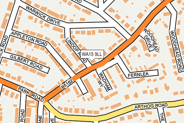 WA15 9LL map - OS OpenMap – Local (Ordnance Survey)