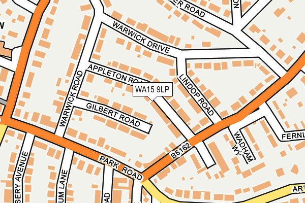 WA15 9LP map - OS OpenMap – Local (Ordnance Survey)