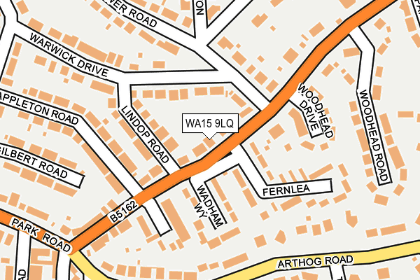 WA15 9LQ map - OS OpenMap – Local (Ordnance Survey)