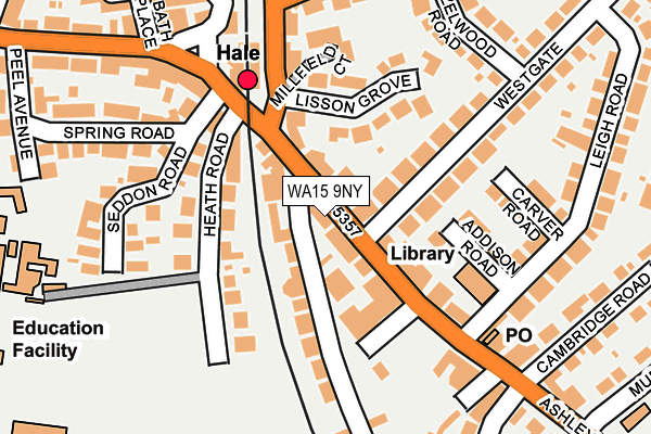 WA15 9NY map - OS OpenMap – Local (Ordnance Survey)