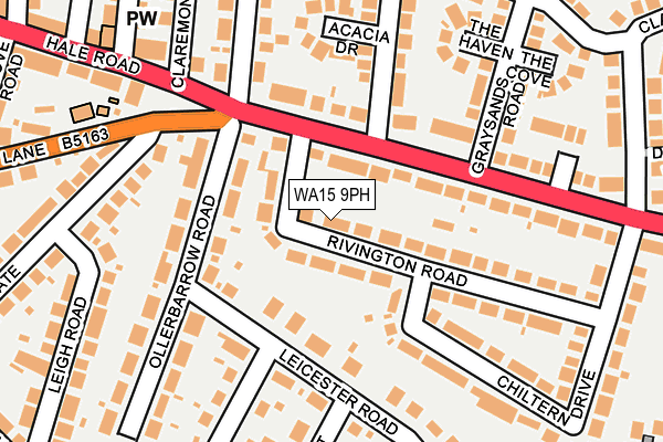 WA15 9PH map - OS OpenMap – Local (Ordnance Survey)