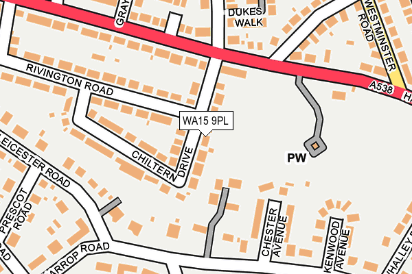 WA15 9PL map - OS OpenMap – Local (Ordnance Survey)