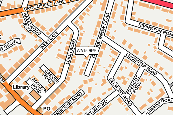 WA15 9PP map - OS OpenMap – Local (Ordnance Survey)