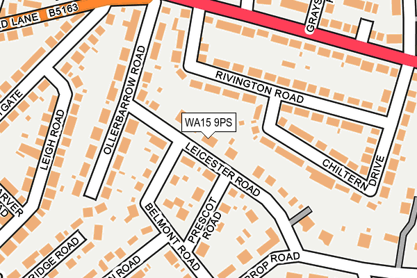 WA15 9PS map - OS OpenMap – Local (Ordnance Survey)
