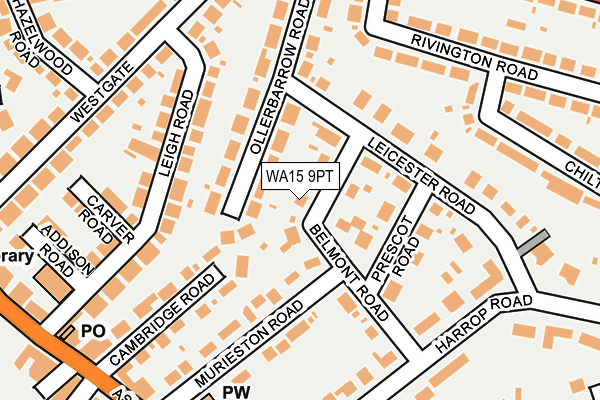 WA15 9PT map - OS OpenMap – Local (Ordnance Survey)