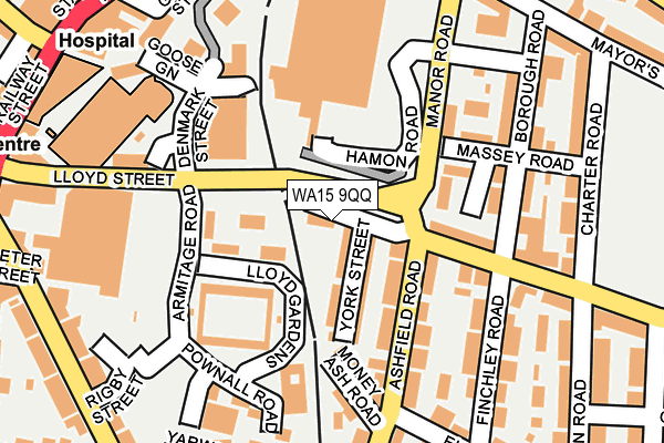 WA15 9QQ map - OS OpenMap – Local (Ordnance Survey)