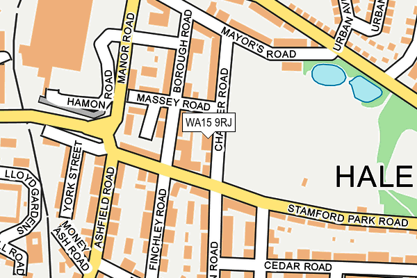 WA15 9RJ map - OS OpenMap – Local (Ordnance Survey)