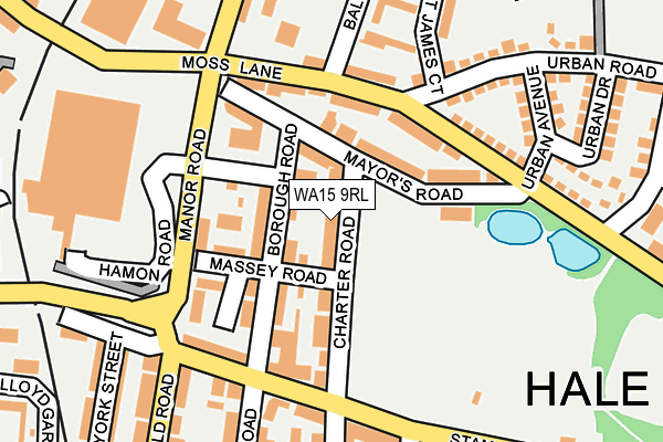 WA15 9RL map - OS OpenMap – Local (Ordnance Survey)