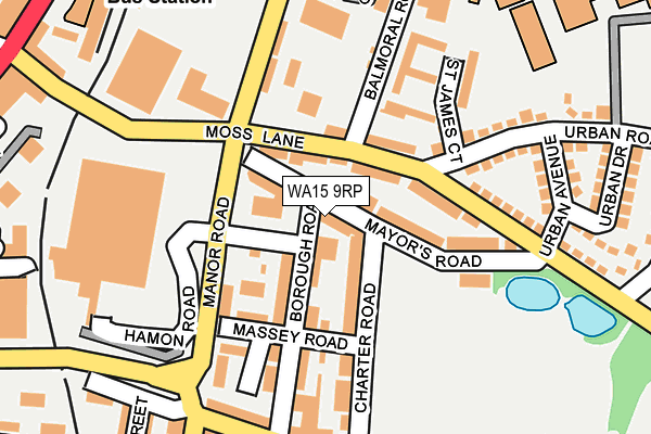WA15 9RP map - OS OpenMap – Local (Ordnance Survey)