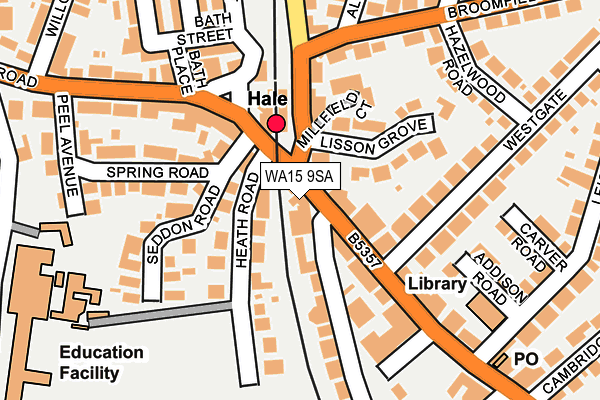 WA15 9SA map - OS OpenMap – Local (Ordnance Survey)