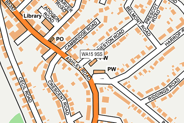 WA15 9SS map - OS OpenMap – Local (Ordnance Survey)