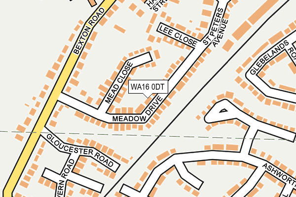 WA16 0DT map - OS OpenMap – Local (Ordnance Survey)