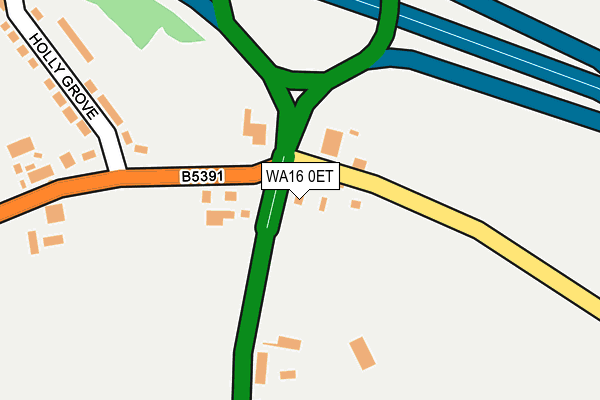 WA16 0ET map - OS OpenMap – Local (Ordnance Survey)