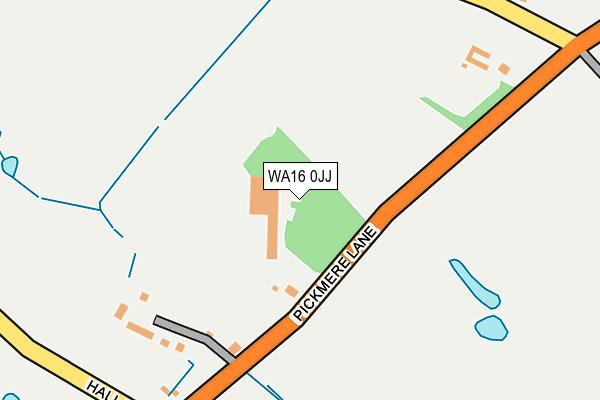 WA16 0JJ map - OS OpenMap – Local (Ordnance Survey)