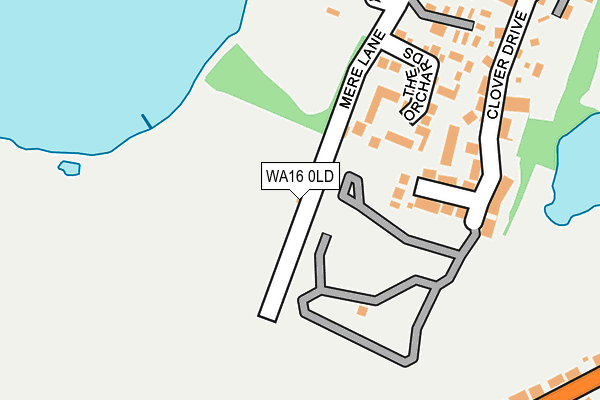 WA16 0LD map - OS OpenMap – Local (Ordnance Survey)