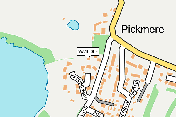 WA16 0LF map - OS OpenMap – Local (Ordnance Survey)