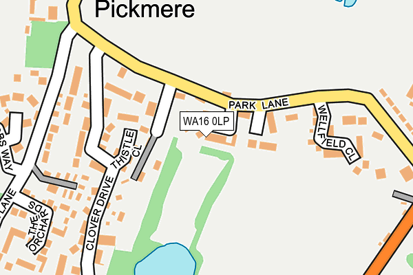 WA16 0LP map - OS OpenMap – Local (Ordnance Survey)