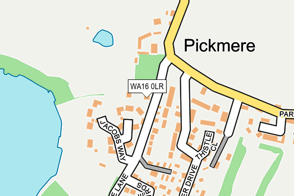 WA16 0LR map - OS OpenMap – Local (Ordnance Survey)