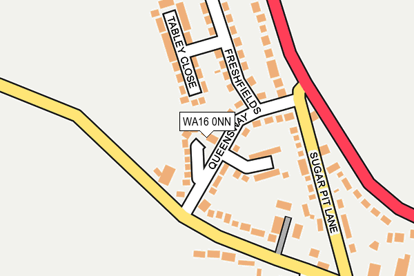 WA16 0NN map - OS OpenMap – Local (Ordnance Survey)
