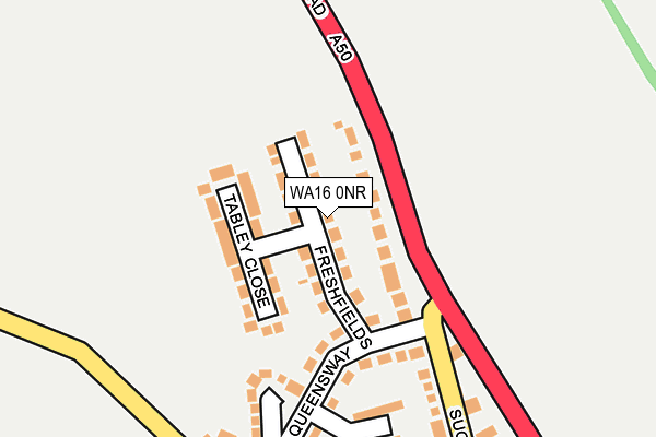 WA16 0NR map - OS OpenMap – Local (Ordnance Survey)