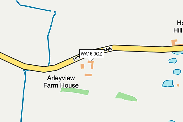 WA16 0QZ map - OS OpenMap – Local (Ordnance Survey)