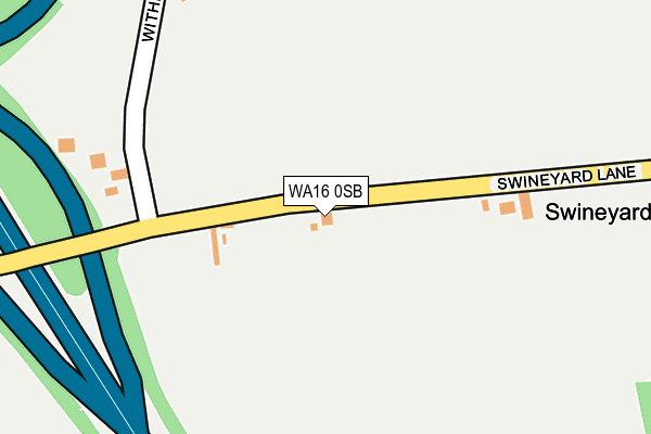 WA16 0SB map - OS OpenMap – Local (Ordnance Survey)