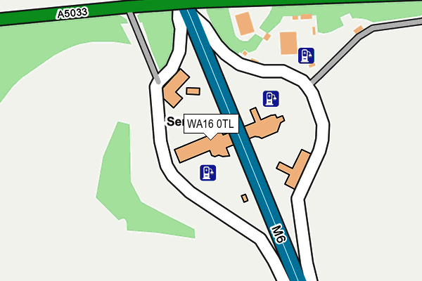 WA16 0TL map - OS OpenMap – Local (Ordnance Survey)